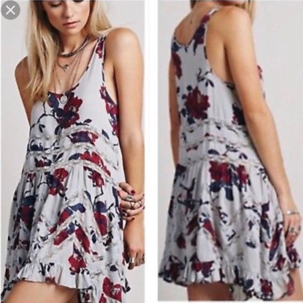 Free People XS Intimately Trapeze Dress Lace Voile